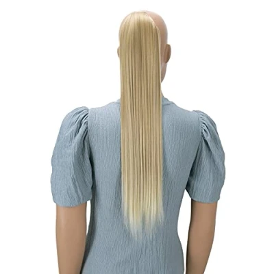 Bild av CAISHA 60cm Hairpiece Fan Ponytail Hair Extension Straight Light Blonde Mix HC5a
