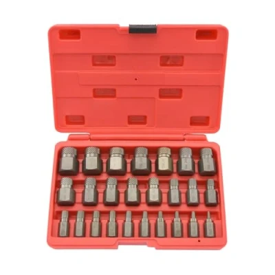 Bild av NEIKO 04204A hexagon multispline skruvdragare set Easy Out skruvutdragare trasig bultborttagare kabelisolerat monteringsverktyg 1/8 tum till 7/8 i 1/32 steg CrMo,