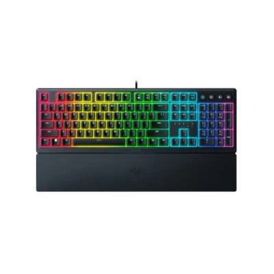 Bild av Razer Ornata V3 speltangentbord med låg profil (Hybrid Mecha Membranbrytare, UV belagda tangenter, magnetiskt soft touch handledsstöd, RGB Chroma) US layout svart