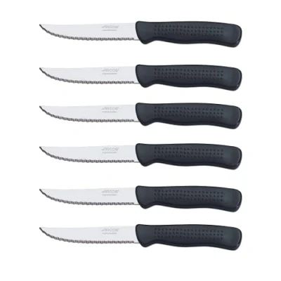 Bild av Arcos bordskniv biffkniv blad av rostfritt stål NITRUM 110 mm polypropen handtag färg svart (6)