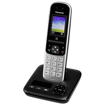 Bild av Panasonic KX TGH720GS trådlös telefon med telefonsvarare (DECT telefon, strålningslås, färgskärm, samtalslås, handsfree) svart