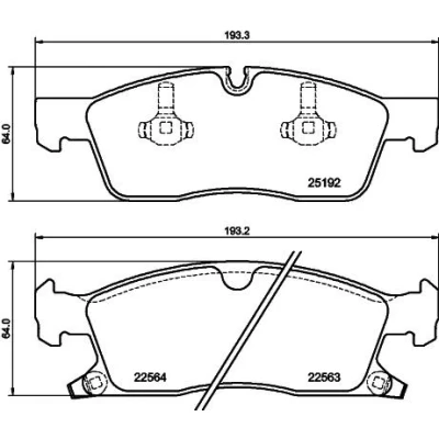 Bild av HELLA 8DB 355 039 961 Jeu de plaquettes frein avec indicateur d&#039;usure JEEP: GRAND CHEROKEE 4