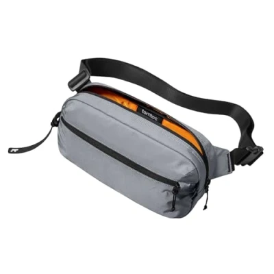 Bild av tomtoc 3.5 Liter Chest Bag med RFID skydd, Sling Crossbody för män kvinnor, vattenavvisande lättvikts axelväska resor utomhus dagligen, Grå