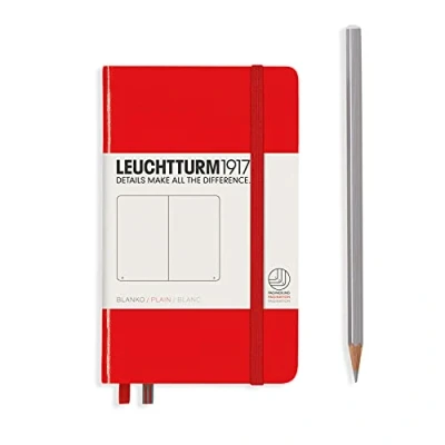 Bild av Notes Pocket Leuchtturm1917 gladki czerwony 317345