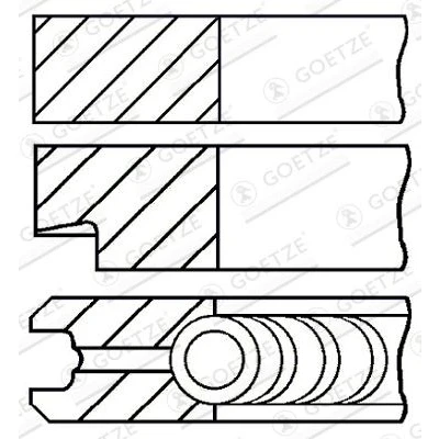 Bild av GOETZE ENGINE 08 137600 00 Jeu De Segments Pistons 69,6 FIAT: Fiorino III Van / Break, Grande Punto 3/5 portes, 500 3 portes