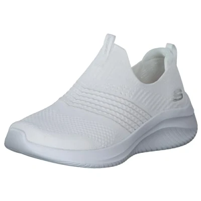 Bild av Skechers dam Ultra Flex 3.0 Let&#039;s Dance sneakers, EU, Vit stickad trim, 38 EU