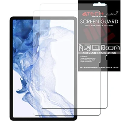 Bild av TECHGEAR 2 pack Galaxy Tab S10 Plus &amp; S9 12,4 tum anti bländning skärmskydd (SM X820/SM X826/SM X810/SM X816), MATTE skyddsskal designat för Samsung S9+ S10+