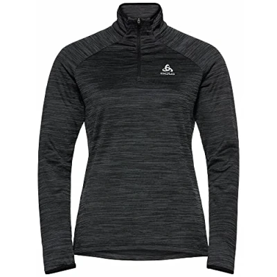Bild av Odlo Mid Layer 1/2 Zip Run Easy Warm W Mellanlager Tröja India Ink Melange, XS