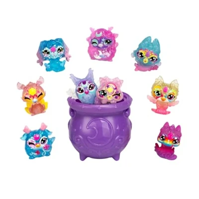 Bild av Magic Mixies Minis i Shimmerverse serien, samlarförpackning, 9 miniblandningar, 2 gömda av dem, med magisk bubbelpanna, uppackningsupplevelse, 5 nya minimixie team trollkrafter, 90 att samla