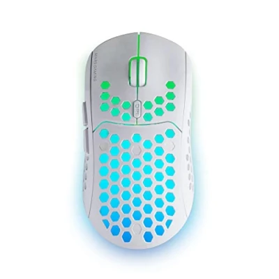 Bild av MARSGAMING Mars Gaming MMW3W, trådlös spelmus, RGB flöde, ultralätt 79 g, 3200DPI, vit