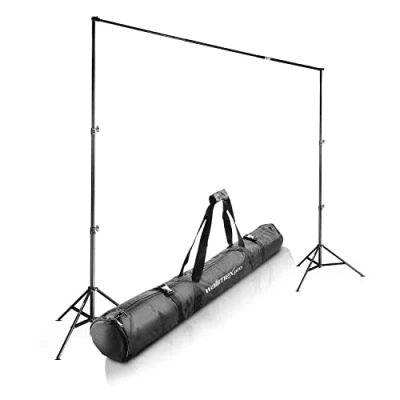 Bild av Walimex Pro teleskop helsystemet (utdragbart från ca 120307 cm, inkl. 2 x WT 806 lampstativ och praktisk transportväska), singel, svart, 225 400cm