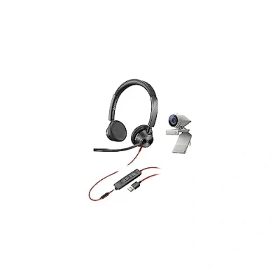 Bild av Poly Studio P5 Webbkamera färg 720p, 1080p ljud USB 2.0 med Blackwire 3325 Headset