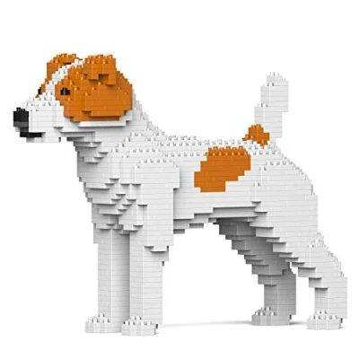 Bild av JEKCA Jack Russell Terrier 01S M01 byggstenssats, skulpturer i byggblock, samlingssats, perfekt presentidé