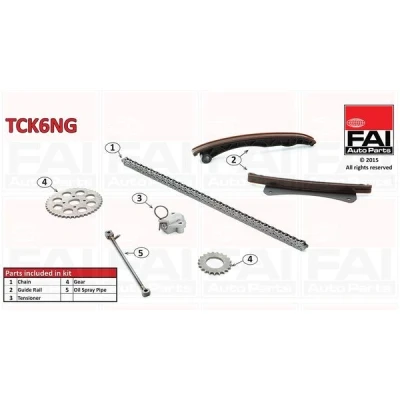 Bild av FAI AutoParts TCK6NG Jeu de distribution à chaînes sans joints, avec roues dentées Simplex, Chaîne vélo OPEL: Corsa D 3/5 portes, C portes