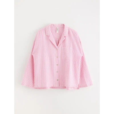 Bild av Lindex Pyjama Seersucker Pyjamasöverdel, Storlek: XXL, Pink