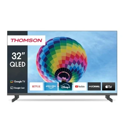 Bild av THOMSON 32 Tum (80cm) QLED Google Smart TV, Wi Fi, Dolby Vision IQ, Atmos, HDR10, Bluetooth 5.1, Triple Tuner (Kabel/Satellit/Antenn), HDMI, CI+, A+ Panel 32QG4S14