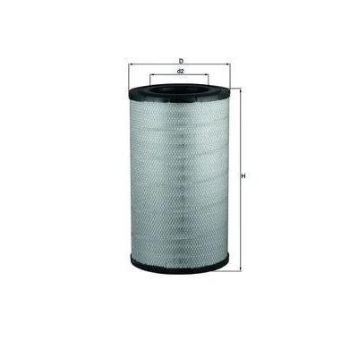 Bild av MAHLE ORIGINAL LX 2081 Filtre à air 558,5 313,0 Cartouche filtrante RENAULT TRUCKS: Premium, Kerax, Premium 2