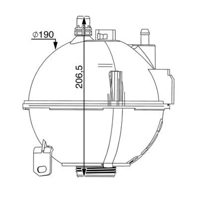 Bild av MAHLE ORIGINAL CRT 210 000S Vase d&#039;Expansion avec capteur, sans couvercle BMW: X3