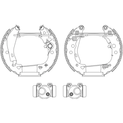 Bild av TEXTAR Shoe Kit Pro 84038002 de freins, freins à tambours avec cylindre roue, élément d&#039;ajustage PEUGEOT: 106 II 3/5 portes