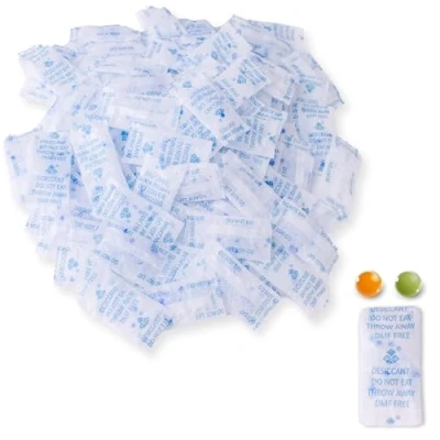 Bild av Lens Aid Silica Gel torkmedel med färgindikator regenererbara påsar för att skydda kamera, objektiv, elektronik, mat, smycken &amp; 3D filament fuktabsorberande påse 1g 100st