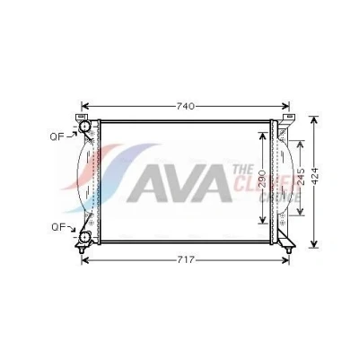 Bild av PRASCO AI2201 Radiateur du moteur Aluminium 632 415 34 avec raccords rapides ailettes jointes mécaniquement AUDI: A4 B6 Avant, Berline