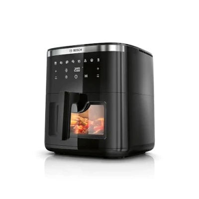 Bild av Bosch Varmluftsfritös serie 6, XXL Air Fryer, 7,2 L kapacitet, 7 förinställda program, upplyst fönster, upp till 65% snabbare matlagning, svart, MAF671B0