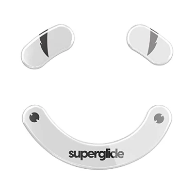 Bild av Superglide snabbaste och smidigaste musfötterna/skridskor gjorda med ultrastark felfritt glas supersnabbt slät hållbar sula för Razer Deathadder V3 Pro (vit)