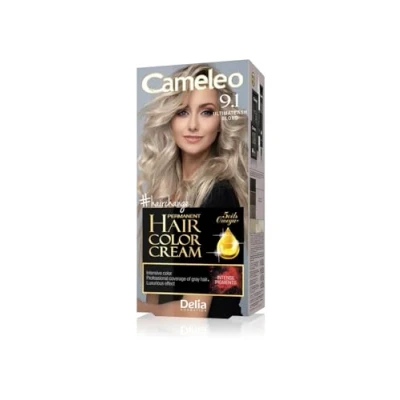 Bild av Cameleo Permanent hårfärgkräm definitiv askblond, intensiv färg och skydd, 5 oljor + omega plus syror, professionell lyxig hårfärgning, komplett kit