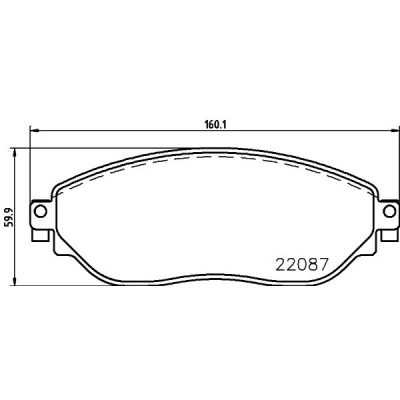 Bild av HELLA 8DB 355 021 891 Jeu de plaquettes frein non préparé pour indicateur d&#039;usure avec vis d&#039;étrier RENAULT: Trafic 3, 3 Bus