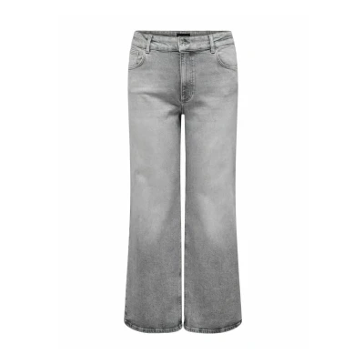 Bild av ONLY Carmakoma MIT WEIT HOHE Taille Weiter Schnitt Wide leg, Storlek: 46x32, Grey denim
