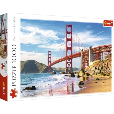 Bild av Trefl Golden Gate Bridge, San Francisco, USA Pussel 1000 element Art Deco, Resor, Landskap, DIY Pussel, Kreativ Underhållning, Kul, Klassiska för Vuxna och Barn från 12 år