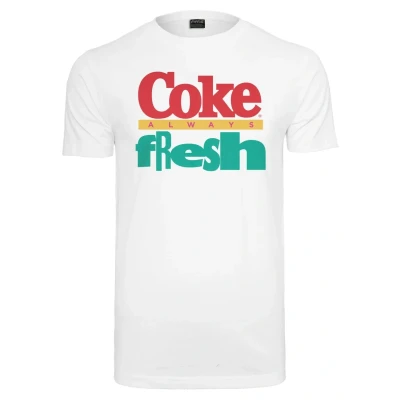 Bild av Merchcode COCA COLA 90&#039;S LOGO Tshirt med print, Storlek: XS, White