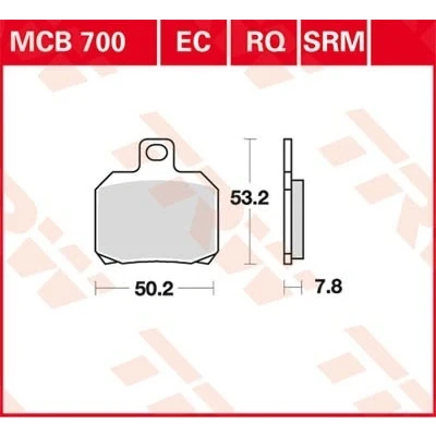 Bild av Bromsbeläggssats, skivbroms TRW MCB700SRM