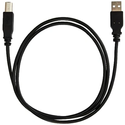 Bild av PremiumCord USB 2.0 High Speed kabel M/M 1 m, A kontakt till B kontakt, anslutningskabel för skanner etc, dubbel skärmad, AWG28, färg svart, längd ku2ab1bk