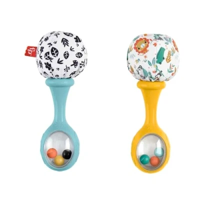 Bild av Fisher Price Rattle ’n Rock maracas, sensorisk babyskallra för nyfödda från 3 månader, HMF34
