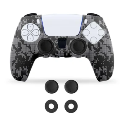 Bild av NiTHO Fodral för PS5 kontroller, 1x skyddsfodral i silikon, halkfritt skal, set med 2 tumhandtag och extra precisionsringar, Playstation 5 tillbehör Camo