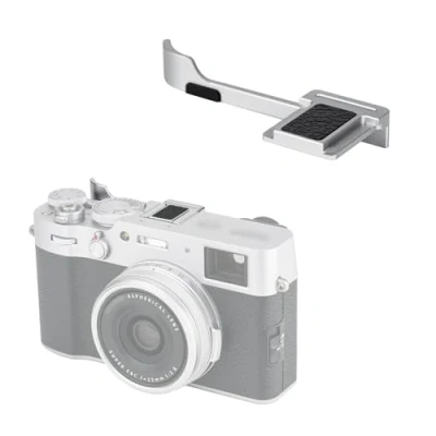 Bild av JJC Metalltummen upp grepp för Fujifilm Fuji X100V X100F XE4 XE3 silver