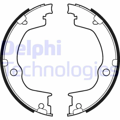 Bild av Bromsbackar, sats, parkeringsbroms DELPHI LS2106