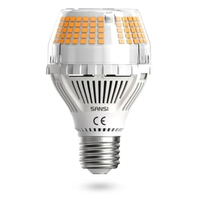 Bild av SANSI 35W E27 Energisparande LED Lampa, 300W Ekvivalent A19 Glödlampa, 5000 Lumen 3000K Varmvit Superljusstark Glödlampor med 270 Strålvinkel för Kontor, Matrum, Garage, Ej Dimbar