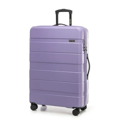 Bild av WITTCHEN COMODO Line resväska handbagage set av ABS teleskophandtag TSA lås 4 dubbelhjul, lila, Großer koffer, Stor väska