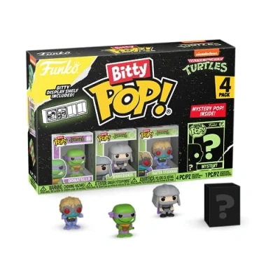 Bild av Funko Bitty Pop! Teenage Mutant Ninja Turtles Leonardo, Michelangelo, April O&#039;Neil och en överraskning minifigur 2,2 cm (0,9 tum) TMNT Donatello samlarobjekt presentidé TV fans