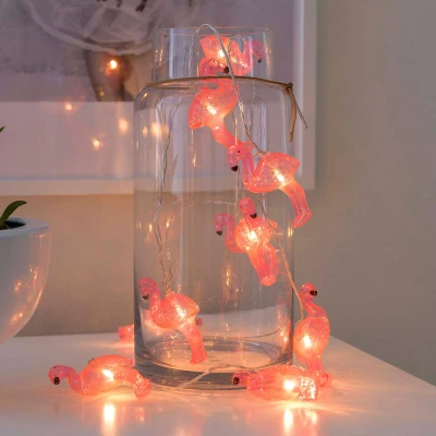 Bild av Konstsmide Season LED ljusslinga Flamingos, batteridriven