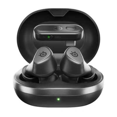 Bild av SteelSeries Arctis GameBuds™ för Xbox Trådlösa spelöronsnäckor 2,4 GHz + BT5.3 ANC/Transparency läge IP55 vattenbeständighet 40 timmars batteritid trådlös laddning Xbox, PS5,PC,
