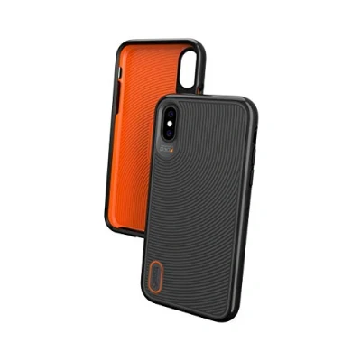 Bild av Gear4 Battersea hårt skal med förbättrat stötskydd, D3O skyddad, baksida av glas, smal, robust design för iPhone X svart