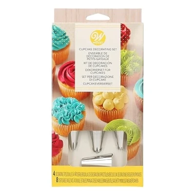 Bild av Wilton dekorativ pipa glasyr spetsset för cupcakes, set i 12 delar Enda Multicoloured Flerfärgad