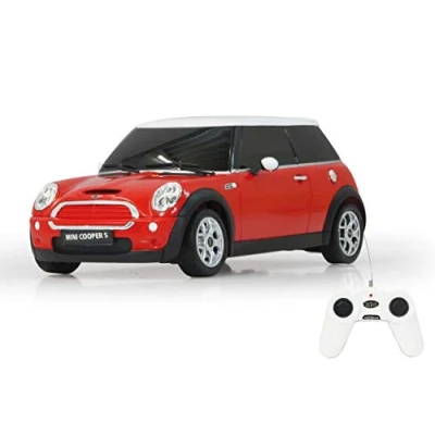 Bild av Jamara 404035 Mini Cooper Auto S 1:24 2,4 GHz officiellt licensierad 1 timmes restid vid ca 9 km/h, perfekt återbildade detaljer, högkvalitativt utförande, röd