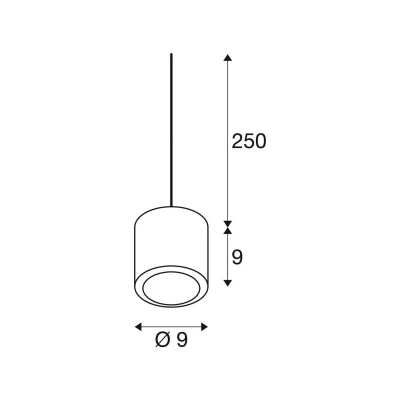 Bild av SLV LED hänglampa Oculus, bronsfärgad, Ø 9 cm, dimbar till varmt