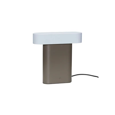 Bild av Hübsch LED bordslampa Sleek, brun/ljusgrå järn, PC