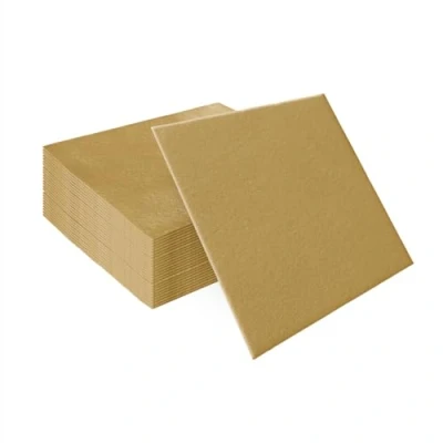 Bild av PAW servetter av Airlaid tygliknande (40 x 40 cm) I 50 stycken perfekt för bröllop, dop, nattvardsgång, födelsedag tygservetter enfärgade, guld färg: Monocolor (guld)