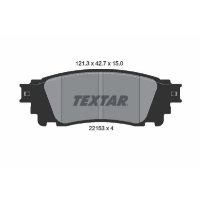 Bild av TEXTAR 2215301 Jeu de plaquettes frein non préparé pour indicateur d&#039;usure LEXUS: NX